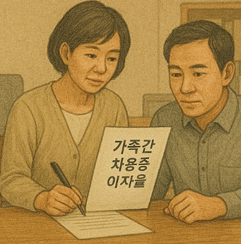 가족간 차용증 이자율