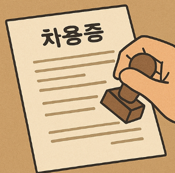 무이자 차용증 양식