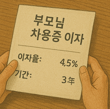 부모님 차용증 이자