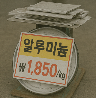 알루미늄 가격 1KG 계산