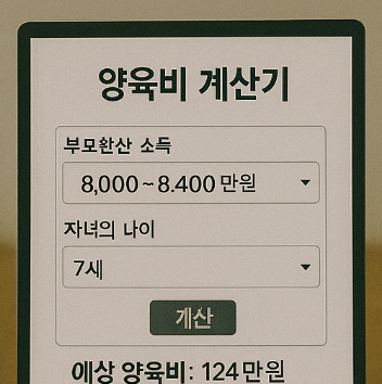 양육비 계산기