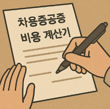 차용증공증 수수료
