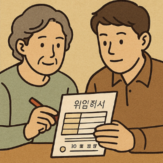 인감증명서 위임장 작성 방법