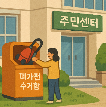 주민센터 폐가전 수거함