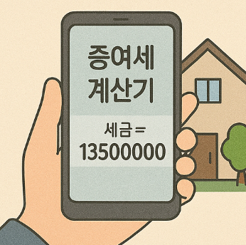 토지 증여세 계산기 유의사항