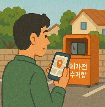 폐가전 수거함 위치 찾기