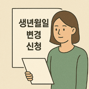 생년월일 변경 신청
