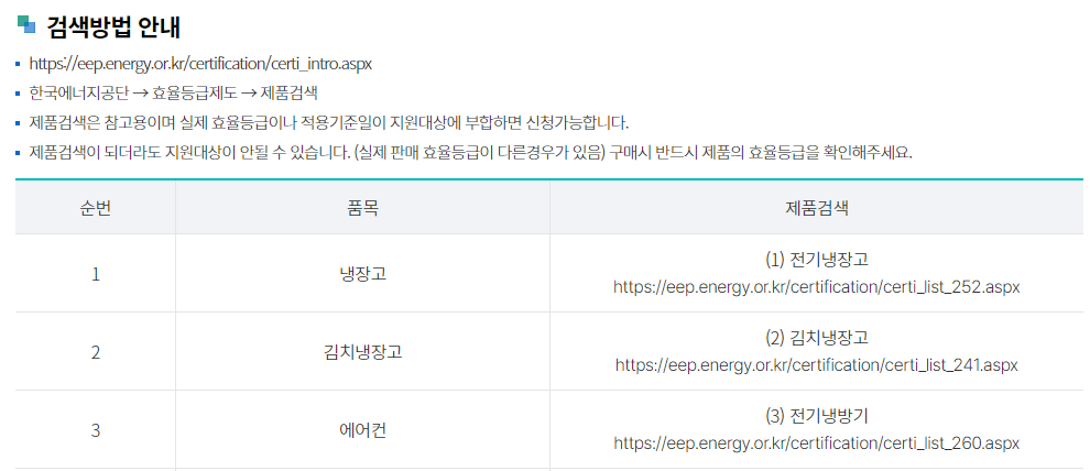 에너지효율 1등급 환급 대상