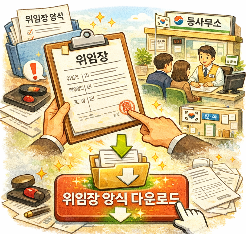 위임장 양식 다운로드 썸네일