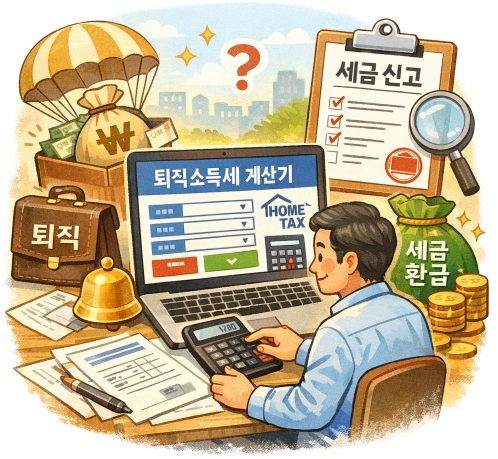 퇴직소득세 계산기 썸네일