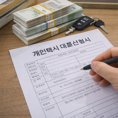 개인택시 대출 방법
