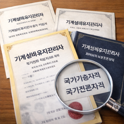 기계설비유지관리자 자격증 종류