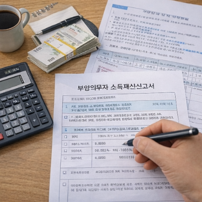 부양의무자 소득재산신고서