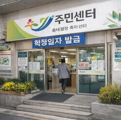 차용증 확정일자 주민센터 받기