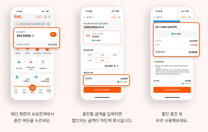 디지털 온누리카드 충전