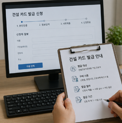 건설 카드 발급 방법
