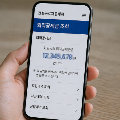 건설 퇴직금 금액