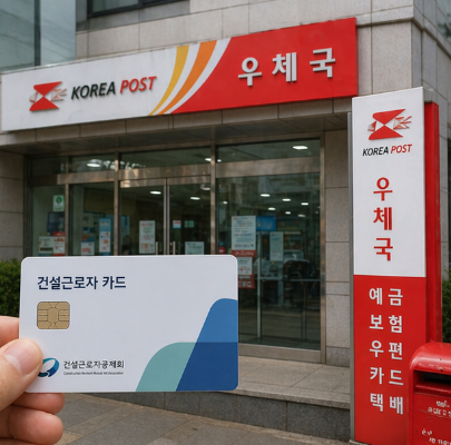 건설근로자 카드 우체국