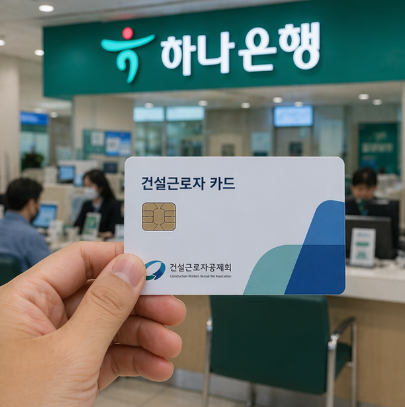 건설근로자 카드 하나은행