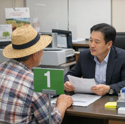 농업경영체 등록 신청 체크