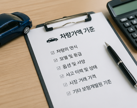 보험개발원 차량가액 기준