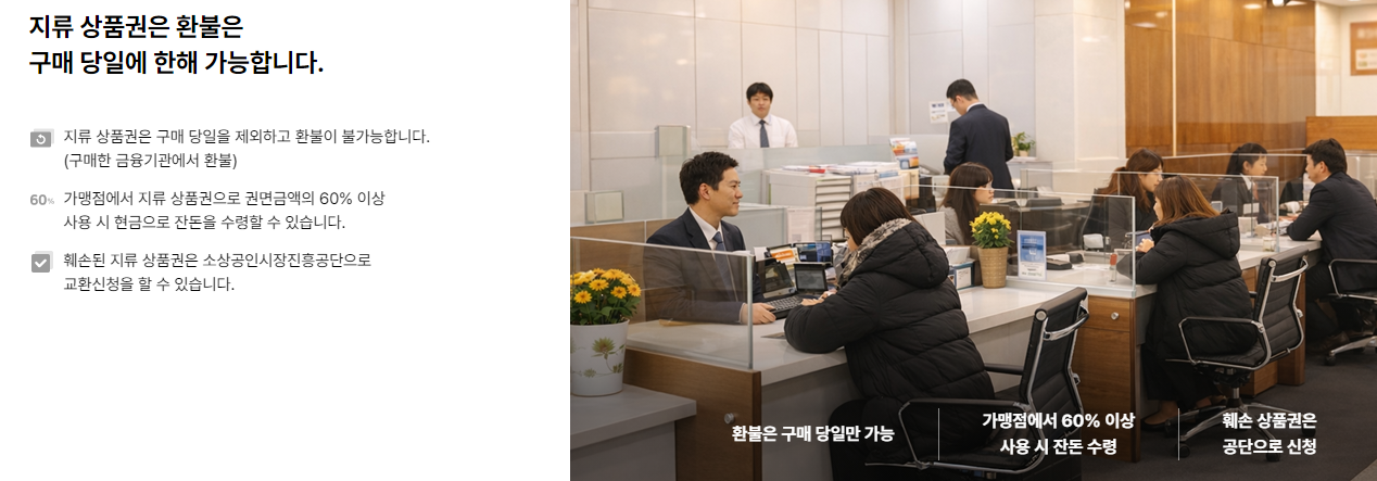 부산 온누리상품권 알아둘 점