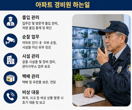 아파트 경비원 하는일