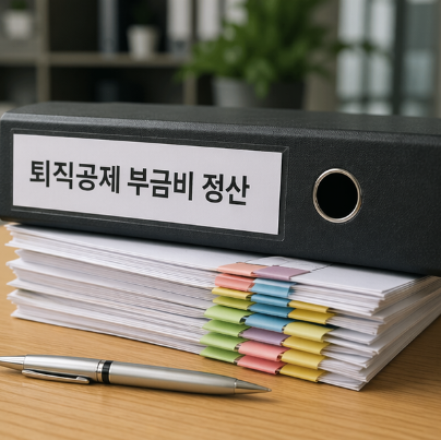 퇴직공제 부금비 정산 계산