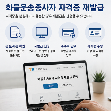화물운송 자격증 재발급 방법