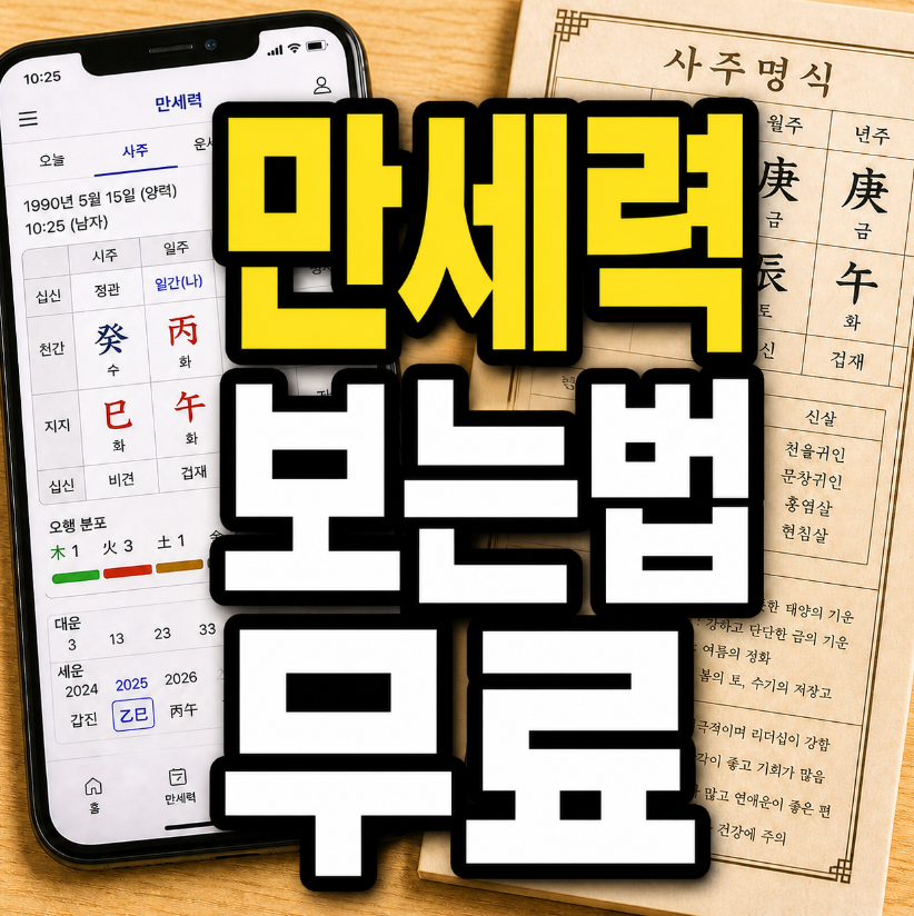 만세력 보는법 무료 썸네일