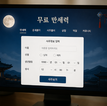무료 만세력 사이트 추천