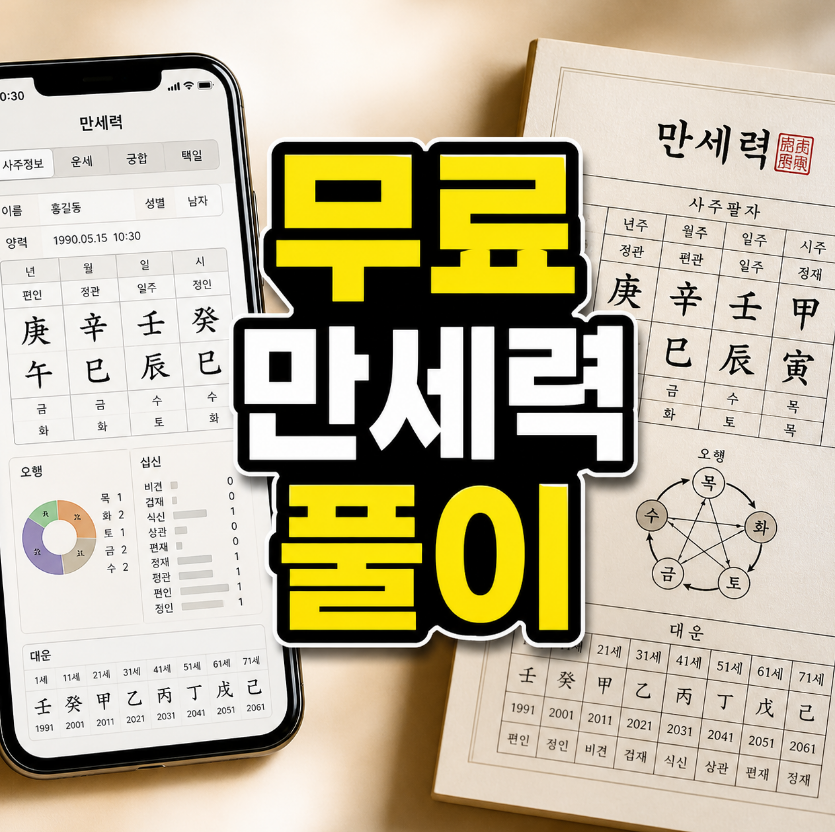 무료 만세력 풀이 썸네일