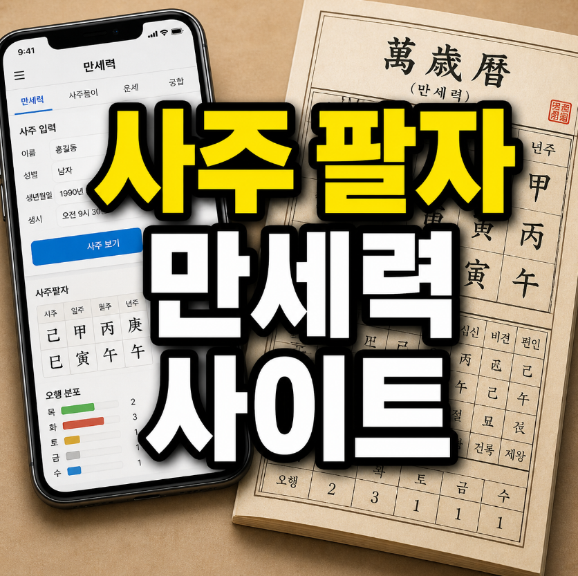 사주 팔자 만세력 사이트 썸네일