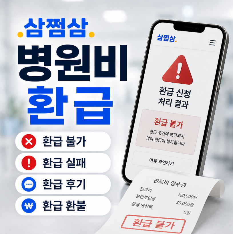 삼쩜삼 병원비 환급 불가 썸네일