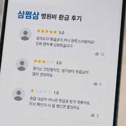 삼쩜삼 병원비 환급 후기